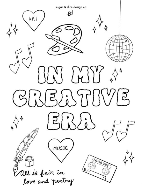 In My Creative Era Colouring Page